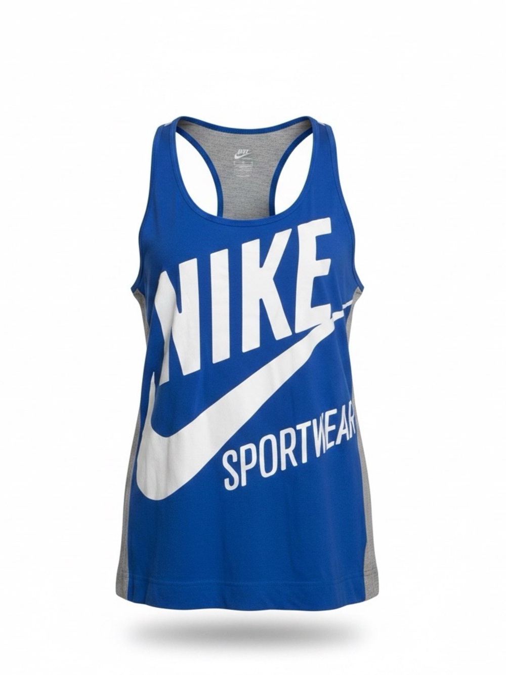 Nike Sportswear Tank Top Women's Small Blue Racerback Swoosh